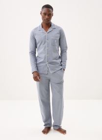 Hemden Ensemble de pyjama en coton piqué heren blauw