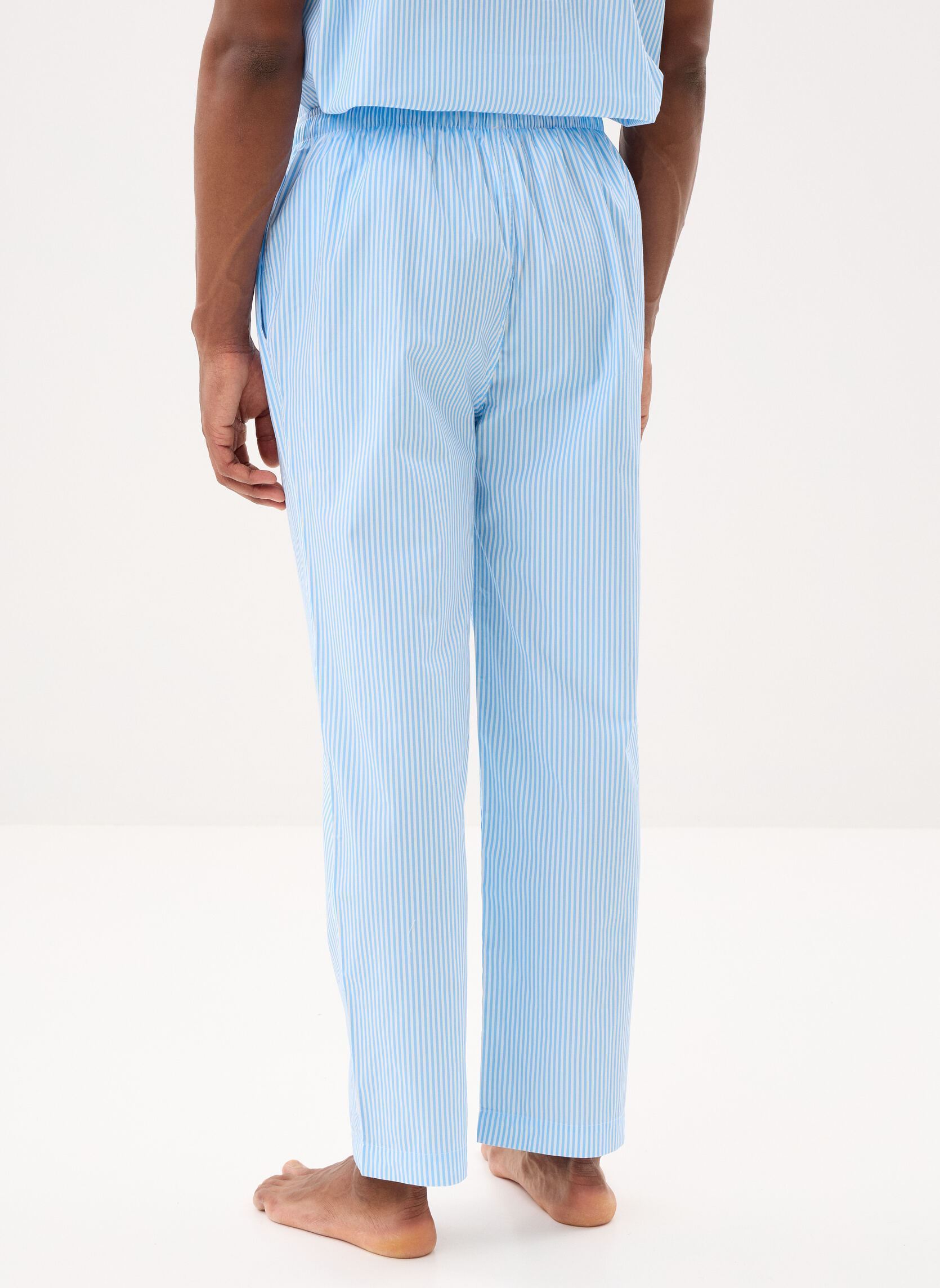 Pantalons larges Pantalon de pyjama 714899509 homme bleu Polo Ralph Lauren Pantalons larges Pantalon de pyjama 714899509 homme bleu BLUE STRIPE
