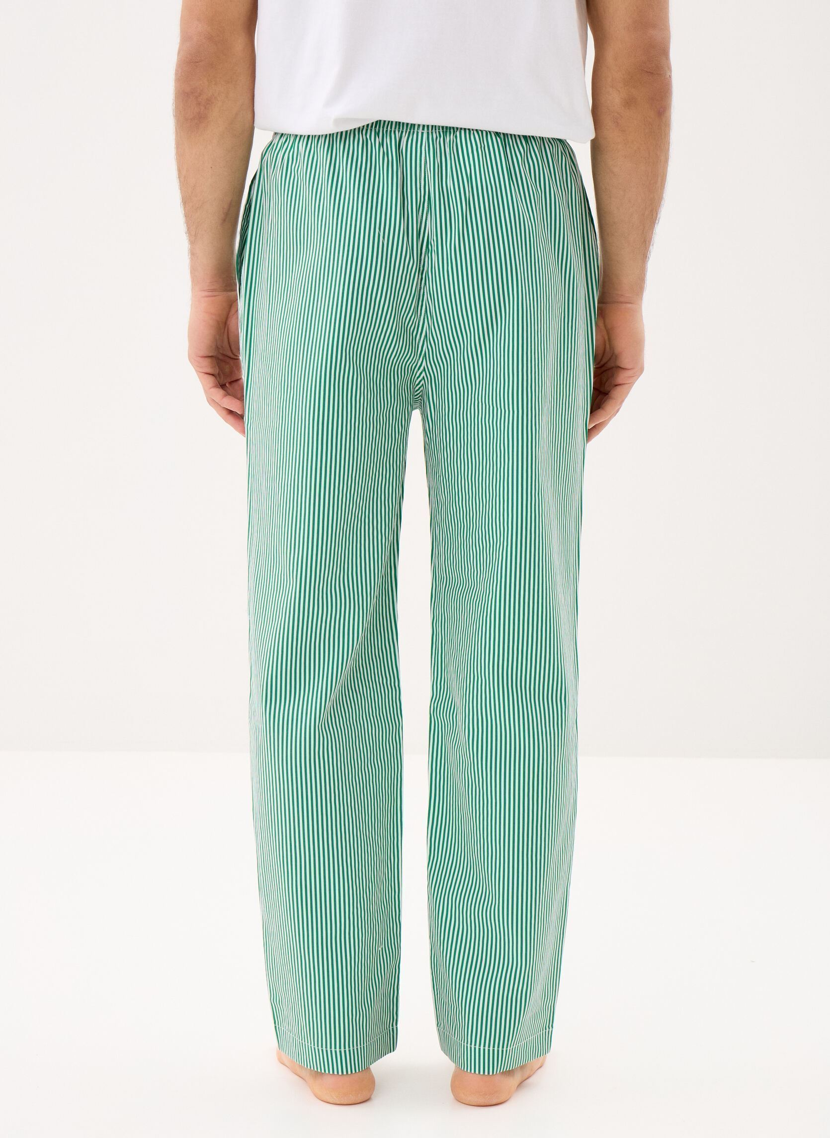 Pantalons larges Pantalon de pyjama 714899509 homme vert Polo Ralph Lauren Pantalons larges Pantalon de pyjama 714899509 homme vert GREEN STRIPE