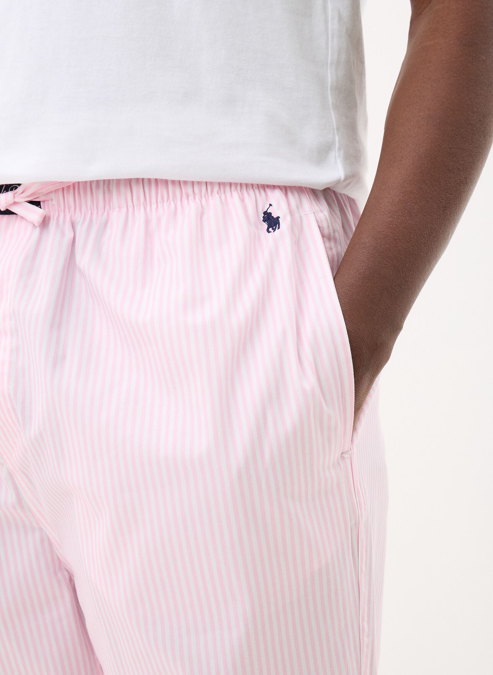 Pantalons larges Pantalon de pyjama 714899509 homme rose Polo Ralph Lauren Pantalons larges Pantalon de pyjama 714899509 homme rose PINK STRIPE
