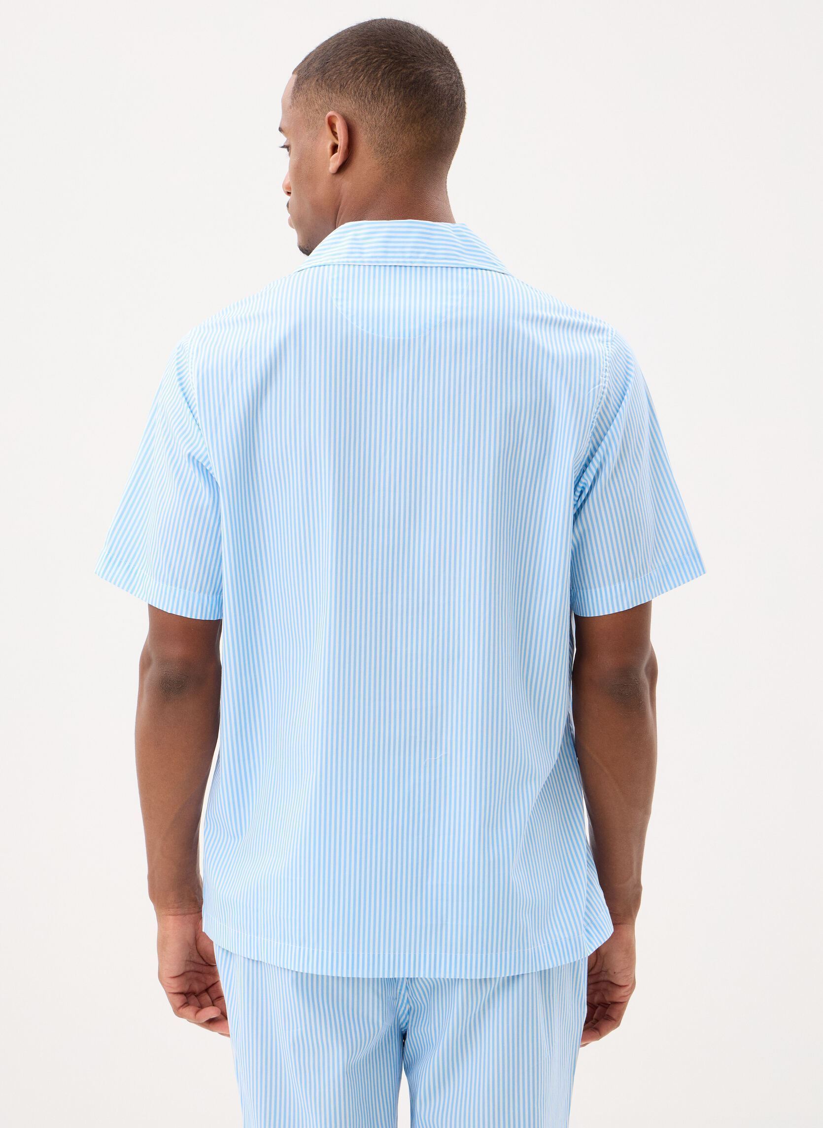 Chemises Chemise de pyjama rayée en popeline 7149 homme bleu Polo Ralph Lauren Chemises Chemise de pyjama rayée en popeline 7149 homme bleu BLUE STRIPE
