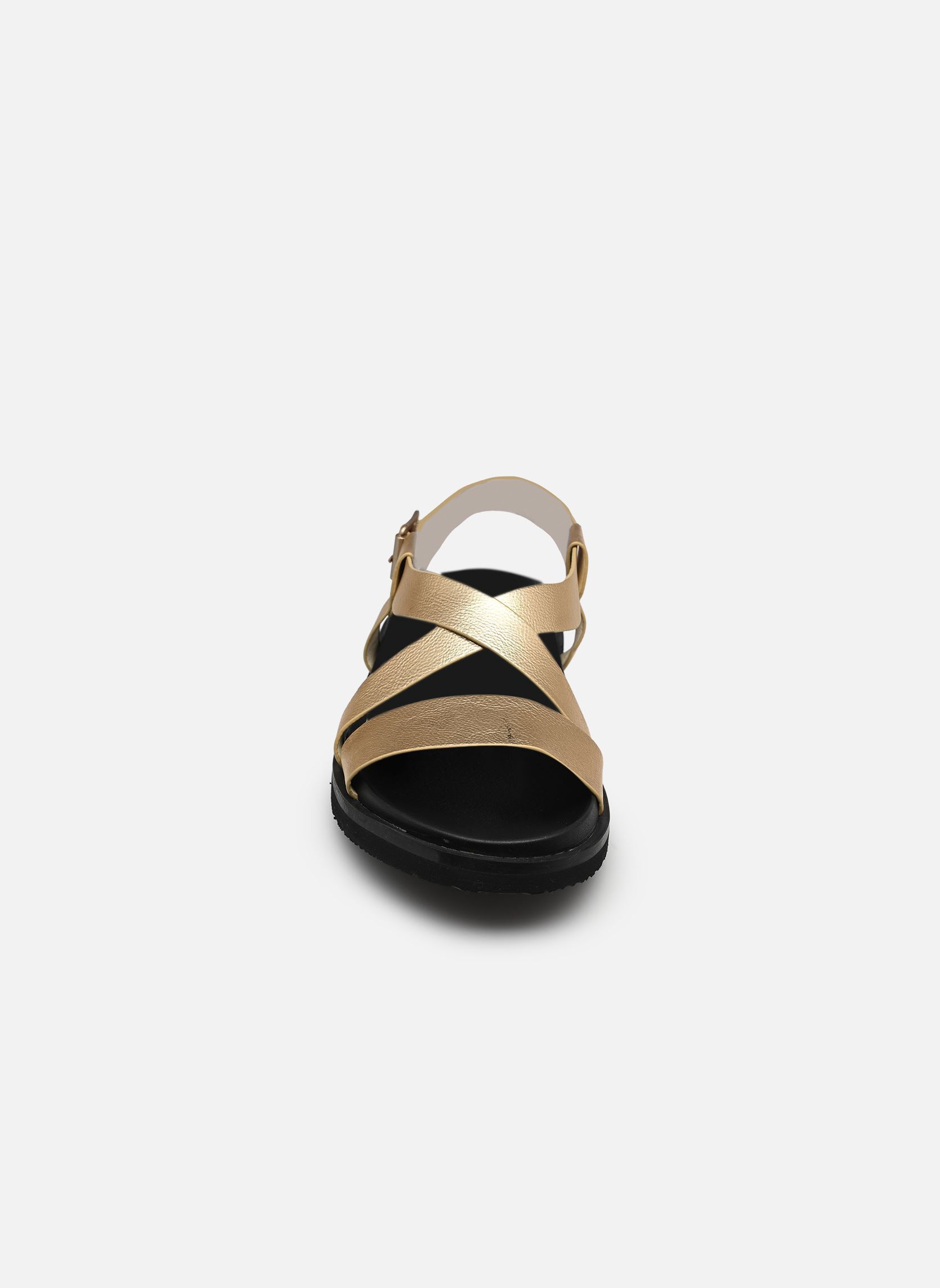 Platte sandalen ZAHO CROSSED dames goud en brons Roxy Platte sandalen ZAHO CROSSED dames goud en brons Champagne