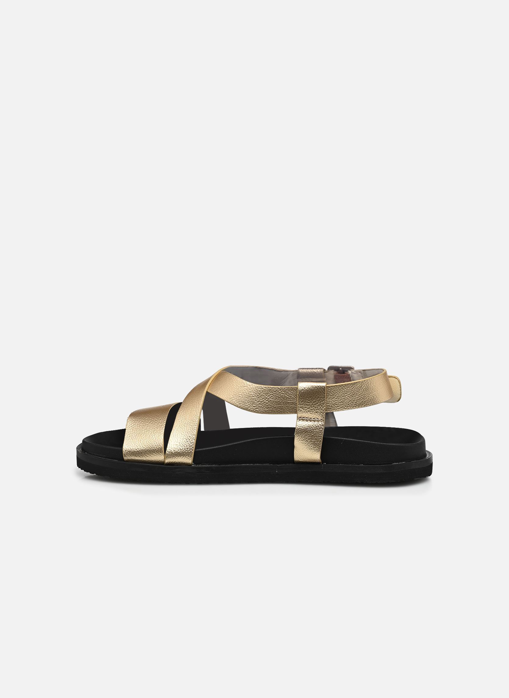 Platte sandalen ZAHO CROSSED dames goud en brons Roxy Platte sandalen ZAHO CROSSED dames goud en brons Champagne