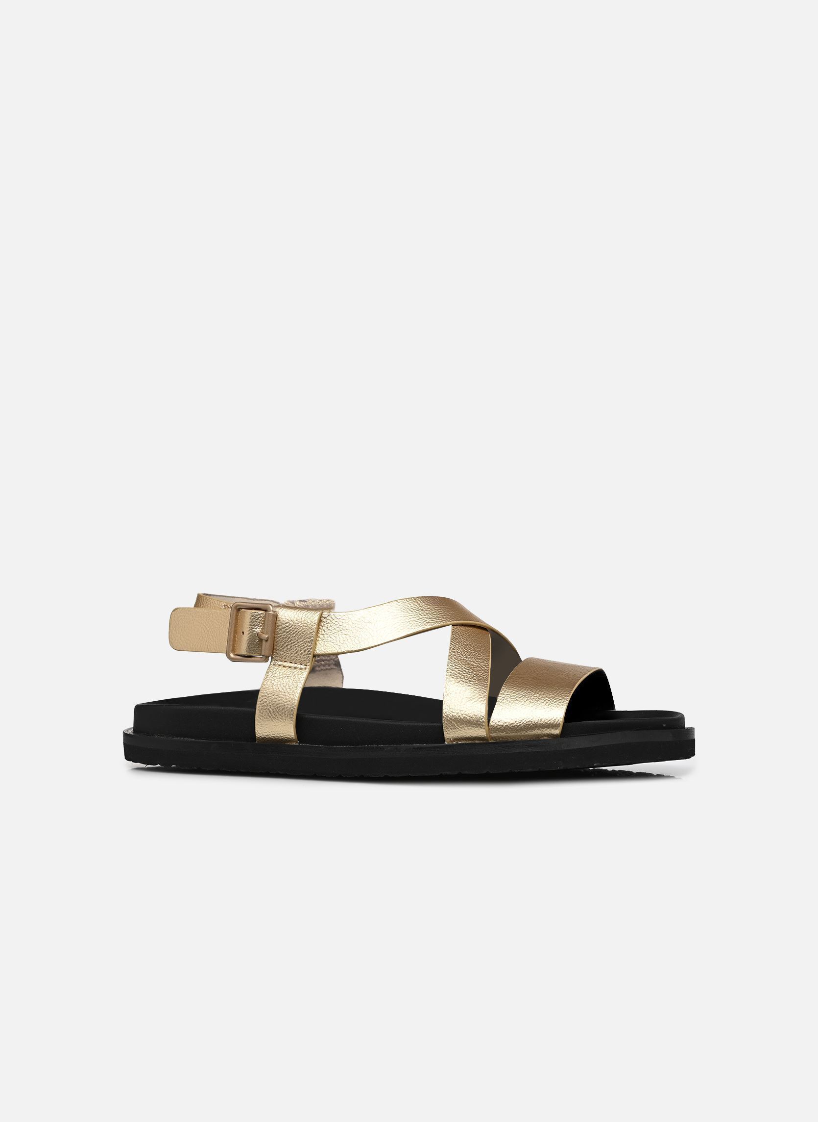 Platte sandalen ZAHO CROSSED dames goud en brons Roxy Platte sandalen ZAHO CROSSED dames goud en brons Champagne