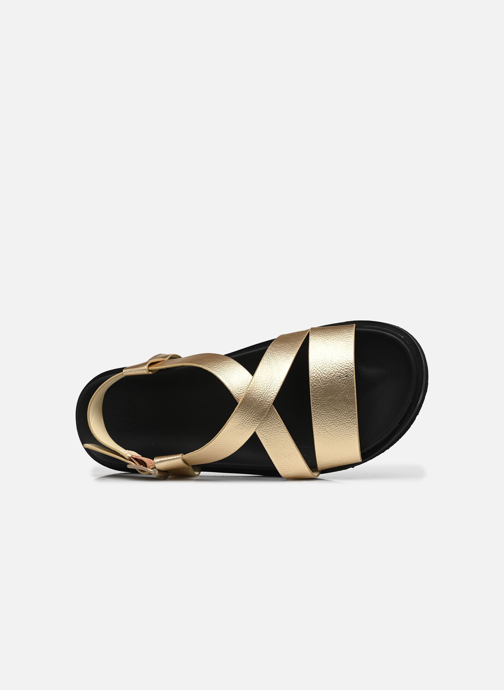 Platte sandalen ZAHO CROSSED dames goud en brons Roxy Platte sandalen ZAHO CROSSED dames goud en brons Champagne
