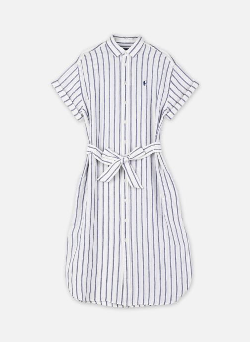 Polo Ralph Lauren Robes Chemise Robe chemise ceinturée en lin 211965843 femme bleu