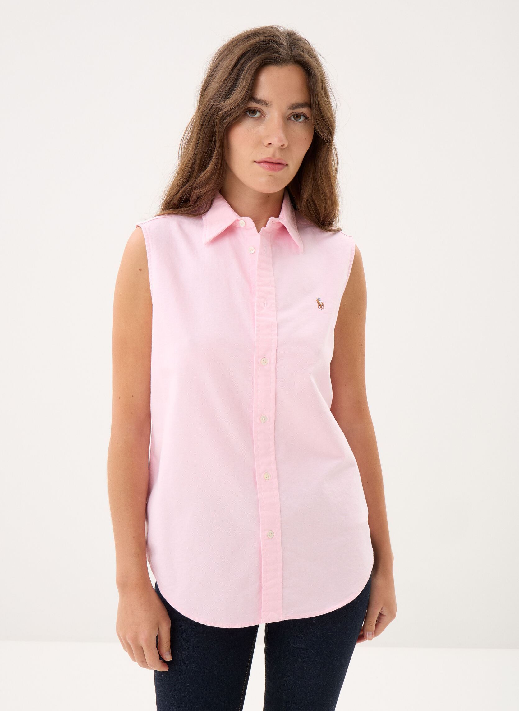 Vêtements Polo Ralph Lauren Chemise sans manches en coton Oxford 211 pour Femme