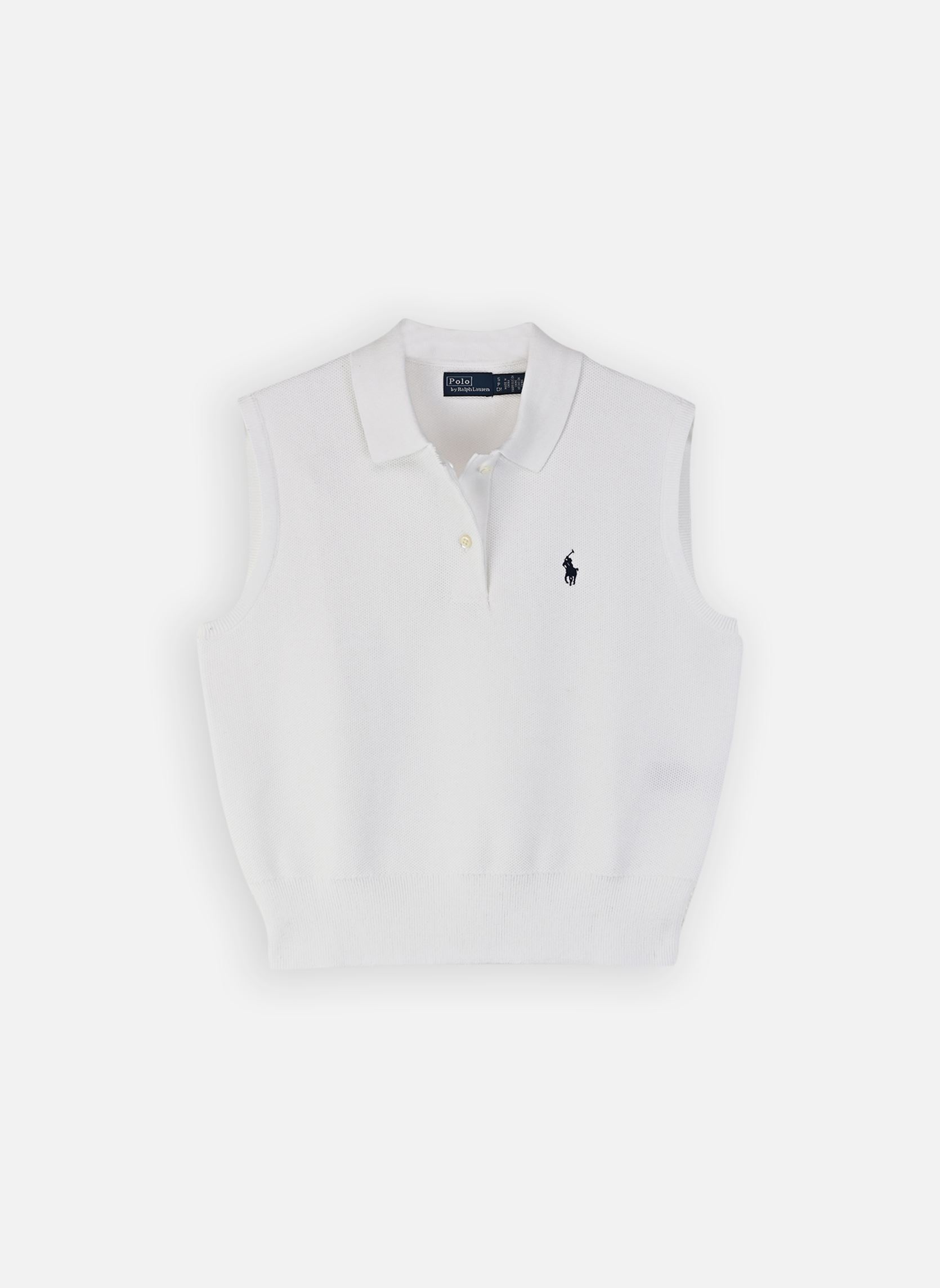 Vêtements Polo Ralph Lauren Pull Polo court sans manches en coton 21 pour - vue 1
