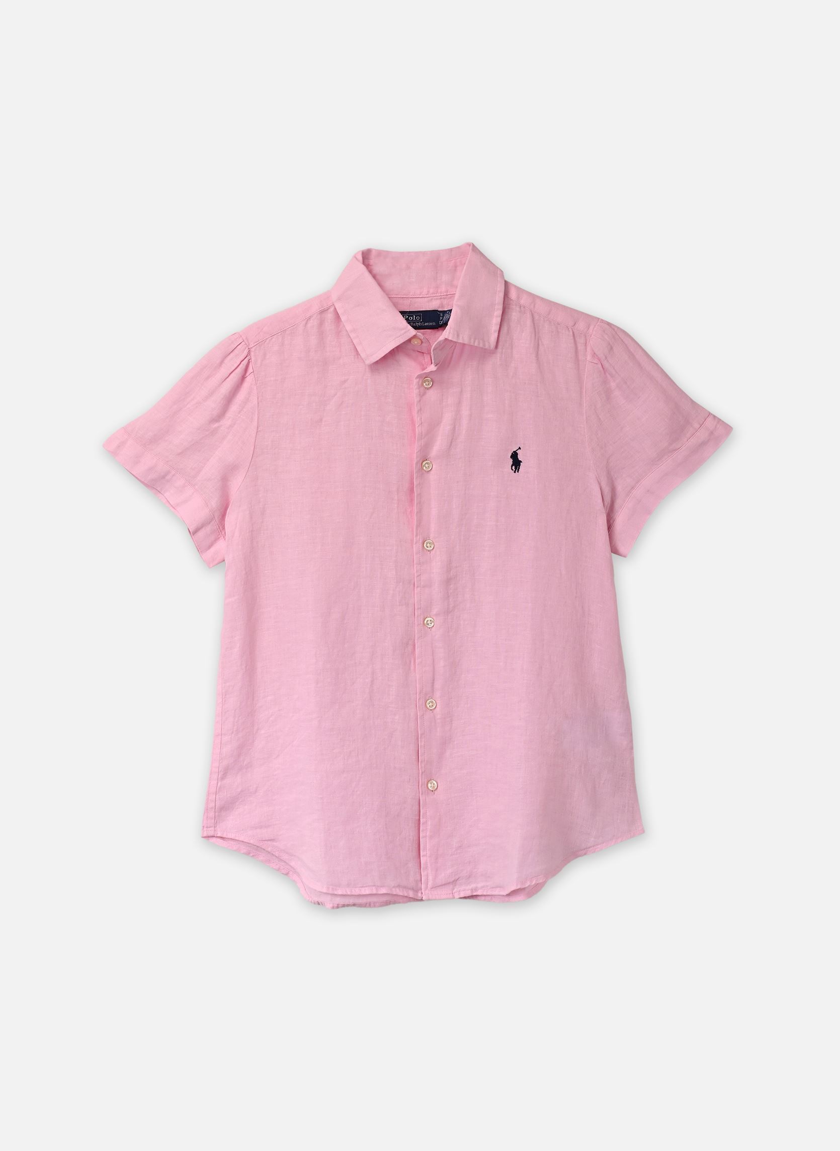 Camisas Chemise à manches courtes en lin mujer rosa Polo Ralph Lauren Camisas Chemise à manches courtes en lin mujer rosa CARMEL PINK
