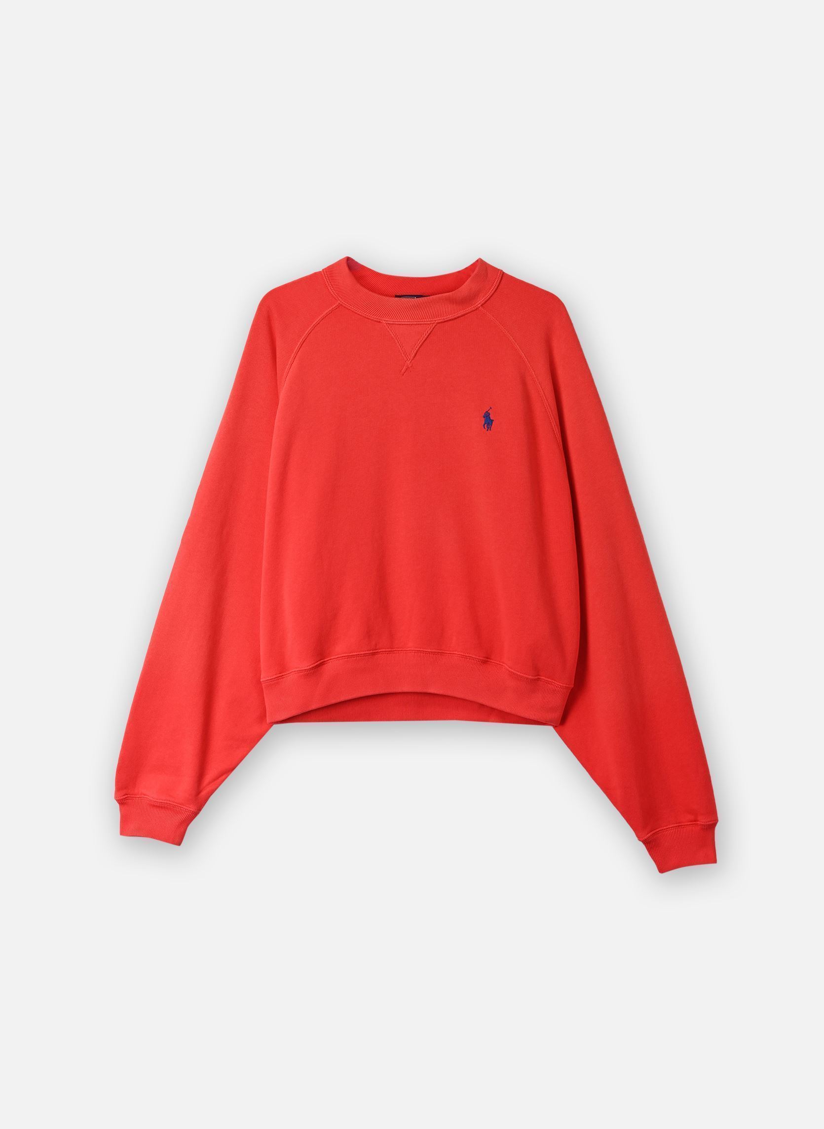 Sweatshirts Sweat col rond en molleton 211A12739 femme rouge Polo Ralph Lauren Sweatshirts Sweat col rond en molleton 211A12739 femme rouge BRIGHT HIBISCUS