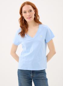 Tee-shirts T shirt col en V en jersey femme bleu Polo Ralph Lauren Tee-shirts T shirt col en V en jersey femme bleu BABY BLUE