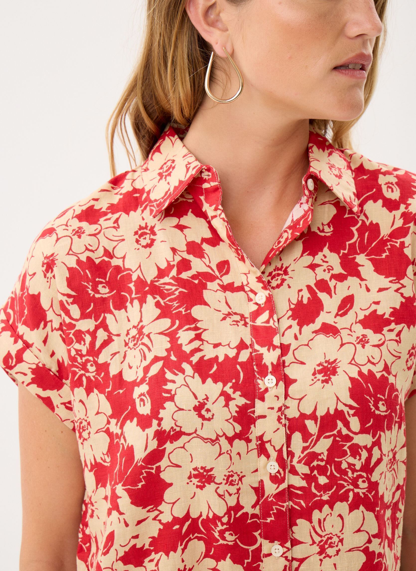 Hemden Chemise manches courtes à motif damen rot Lauren Ralph Lauren Hemden Chemise manches courtes à motif damen rot RED/TAN