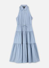 Lange jurken Robe chemise en coton dames blauw