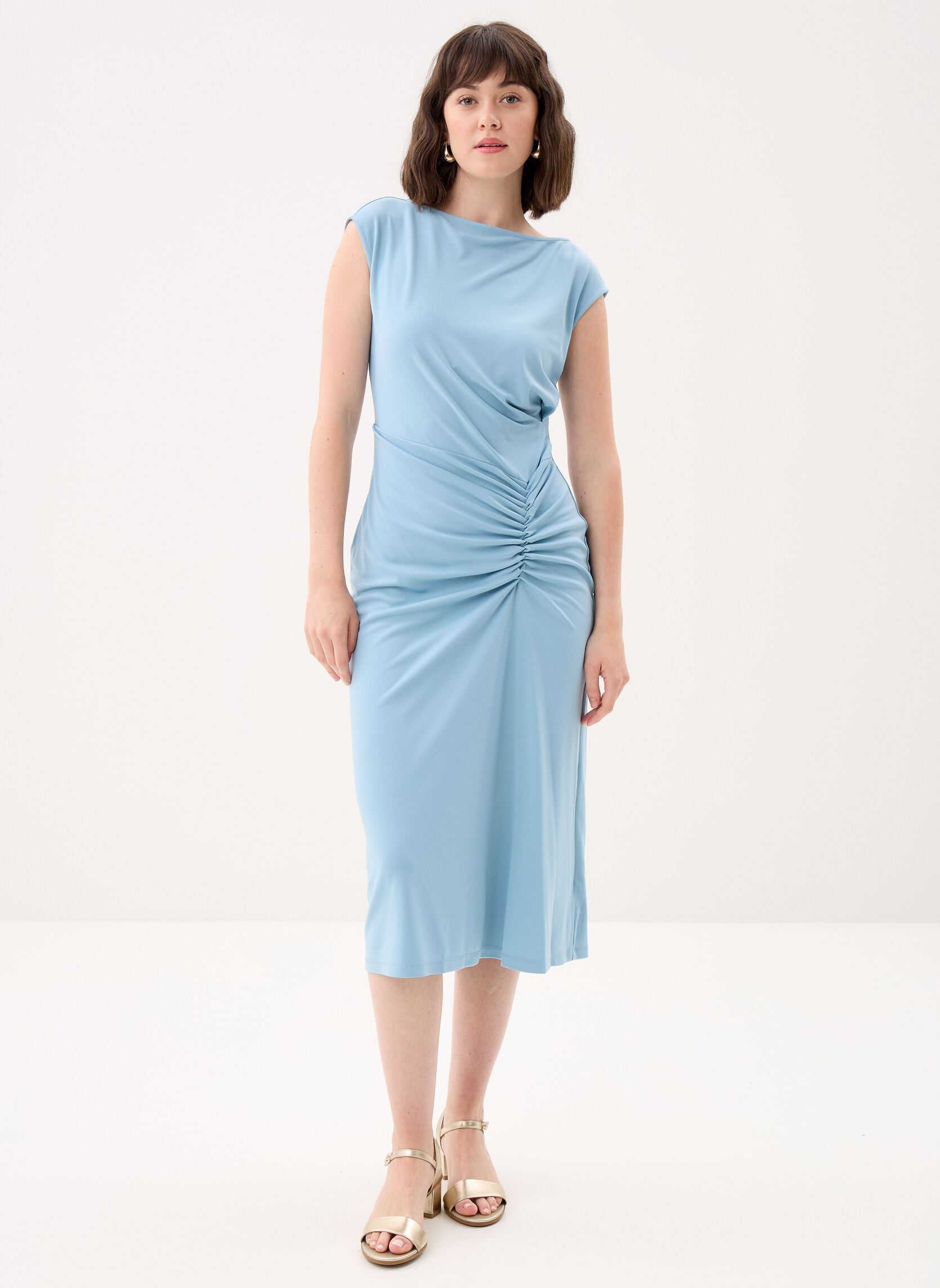Robes longues Robe longue nouée devant femme bleu Lauren Ralph Lauren Robes longues Robe longue nouée devant femme bleu BLUE NOTE