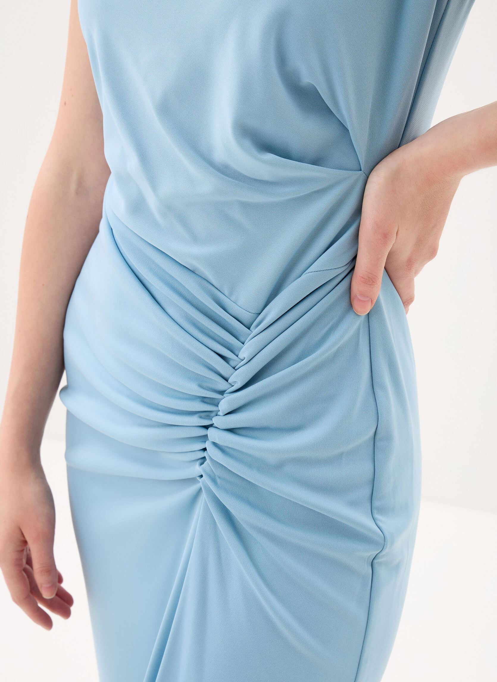 Robes longues Robe longue nouée devant femme bleu Lauren Ralph Lauren Robes longues Robe longue nouée devant femme bleu BLUE NOTE