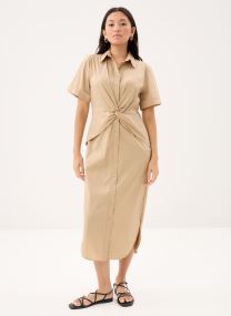 Robes Chemise Robe chemise nouée devant 200P14043 femme beige Lauren Ralph Lauren Robes Chemise Robe chemise nouée devant 200P14043 femme beige BIRCH TAN