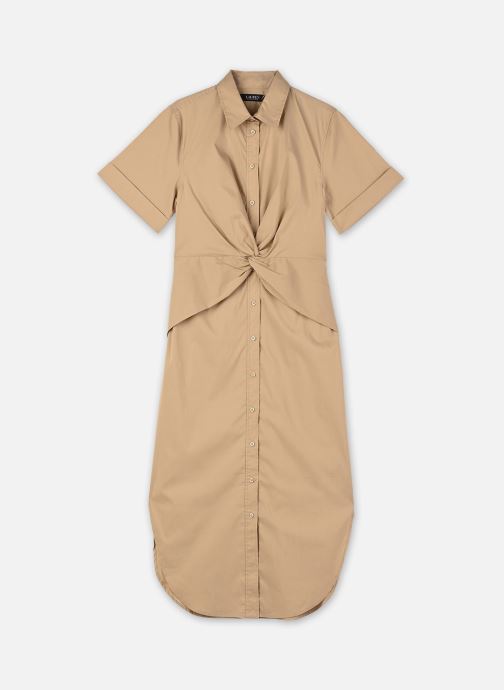 Lauren Ralph Lauren Robes Chemise Robe chemise nouée devant 200P14043 femme beige
