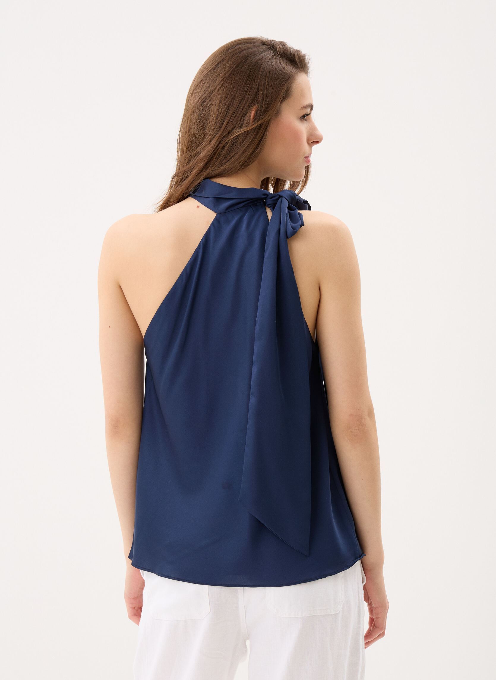 Blouses manches courtes Blouse sans manches 200P14121 femme bleu Lauren Ralph Lauren Blouses manches courtes Blouse sans manches 200P14121 femme bleu REFINED NAVY