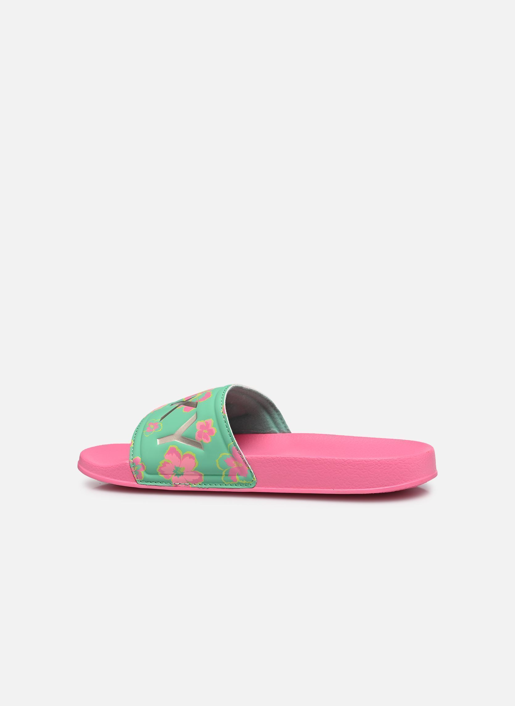 Mules et sabots RG SLIPPY II PRINTED fille multicolore Roxy Mules et sabots RG SLIPPY II PRINTED fille multicolore LT GREEN/MAGENTA