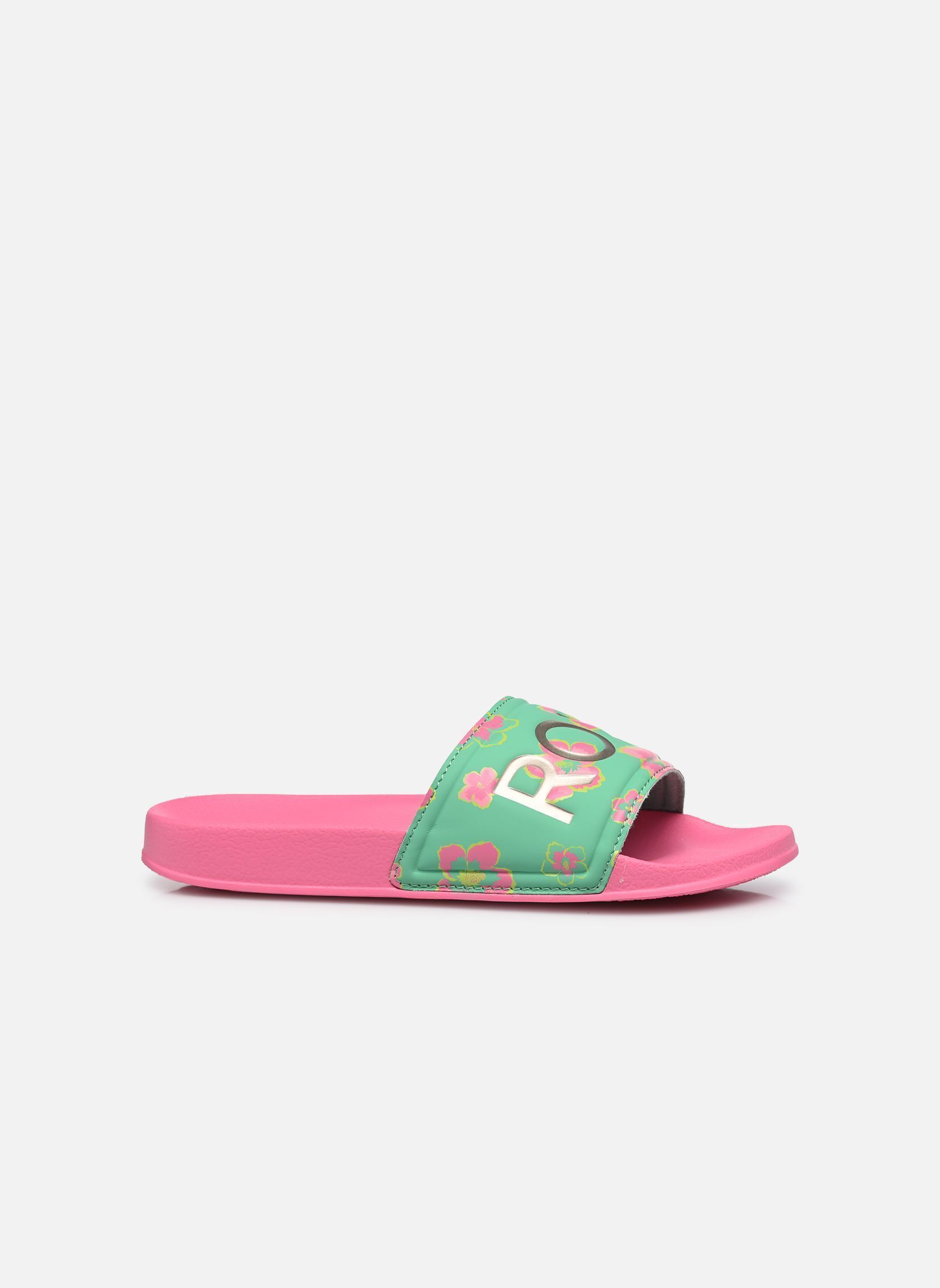 Mules et sabots RG SLIPPY II PRINTED fille multicolore Roxy Mules et sabots RG SLIPPY II PRINTED fille multicolore LT GREEN/MAGENTA