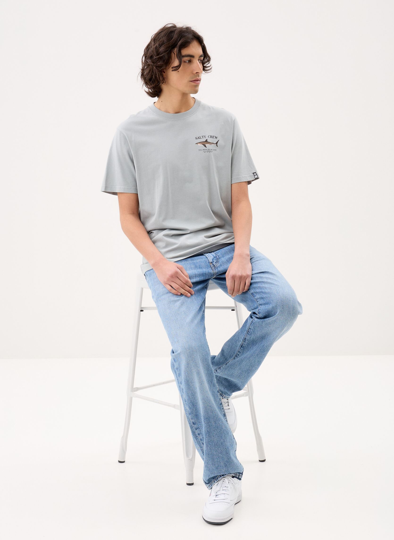 Magliette Bruce Premium S/S Tee uomo grigio Salty Crew Magliette Bruce Premium S/S Tee uomo grigio QUARRY
