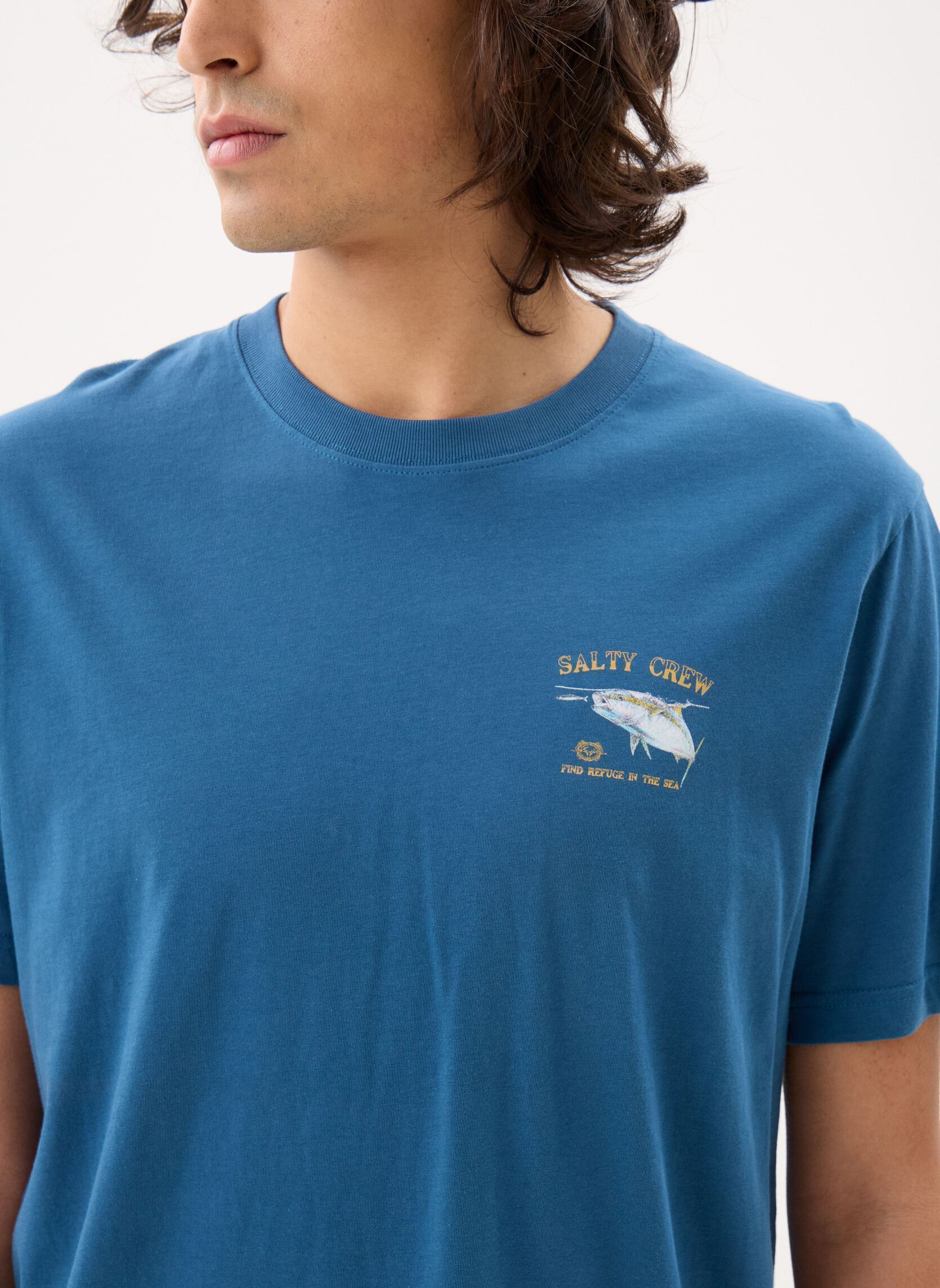Tee-shirts Surface Classic Ss Tee homme bleu Salty Crew Tee-shirts Surface Classic Ss Tee homme bleu CAST BLUE