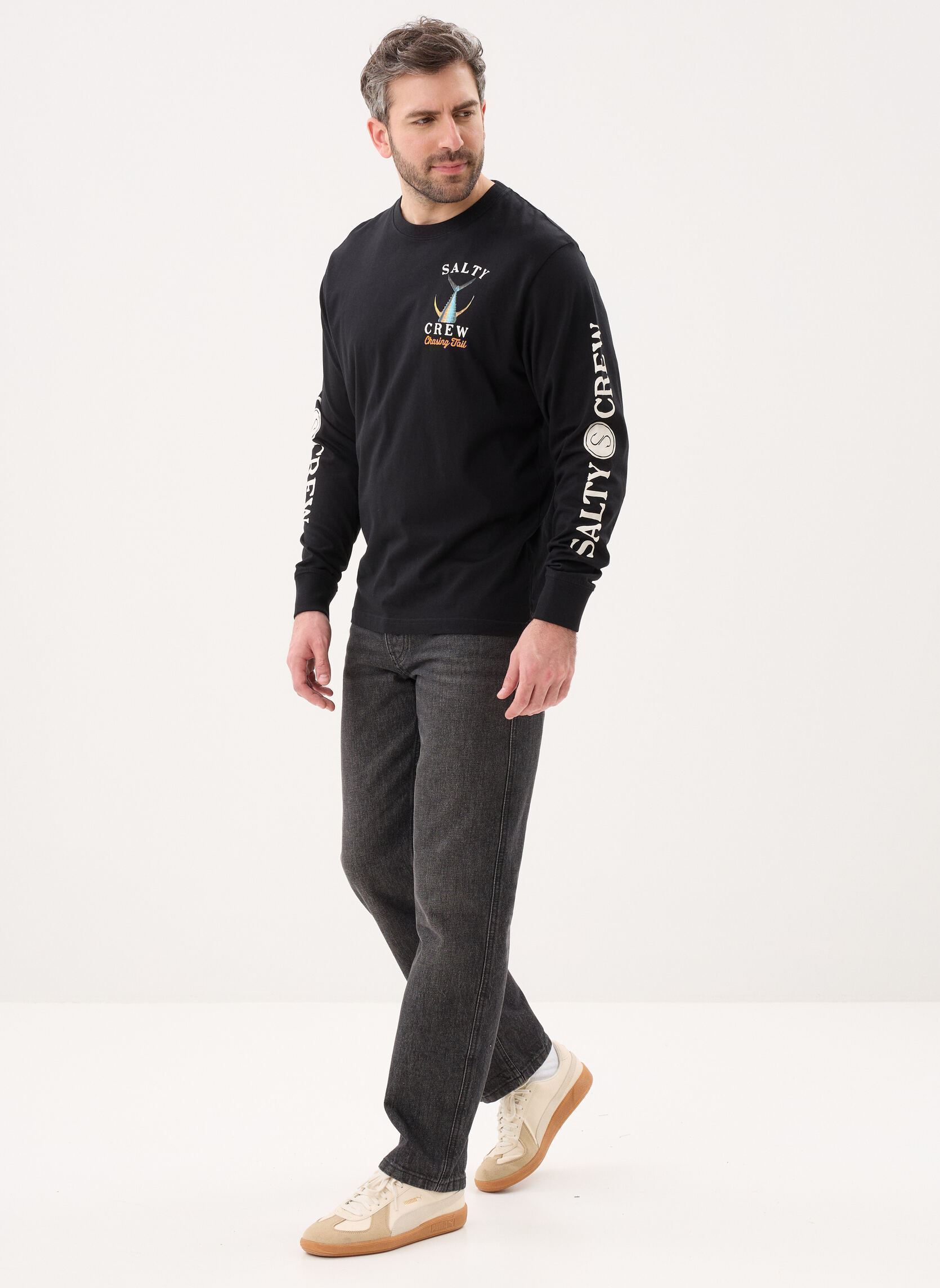 Tee-shirts Tailed L/S homme noir Salty Crew Tee-shirts Tailed L/S homme noir BLACK