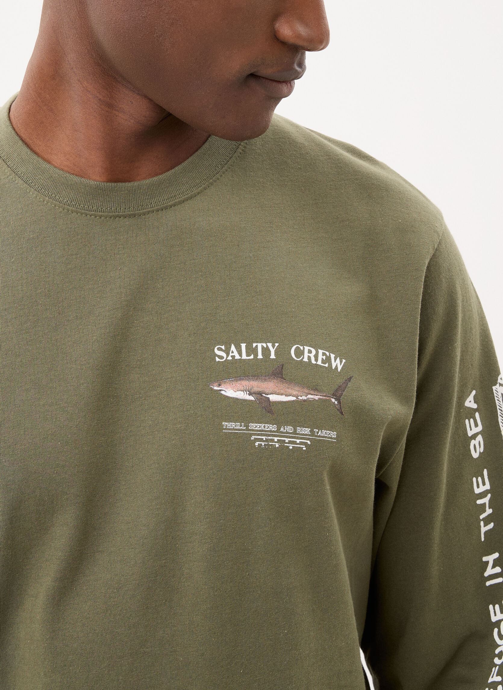 Magliette Bruce L/S Tee uomo verde Salty Crew Magliette Bruce L/S Tee uomo verde DUSTY OLIVE