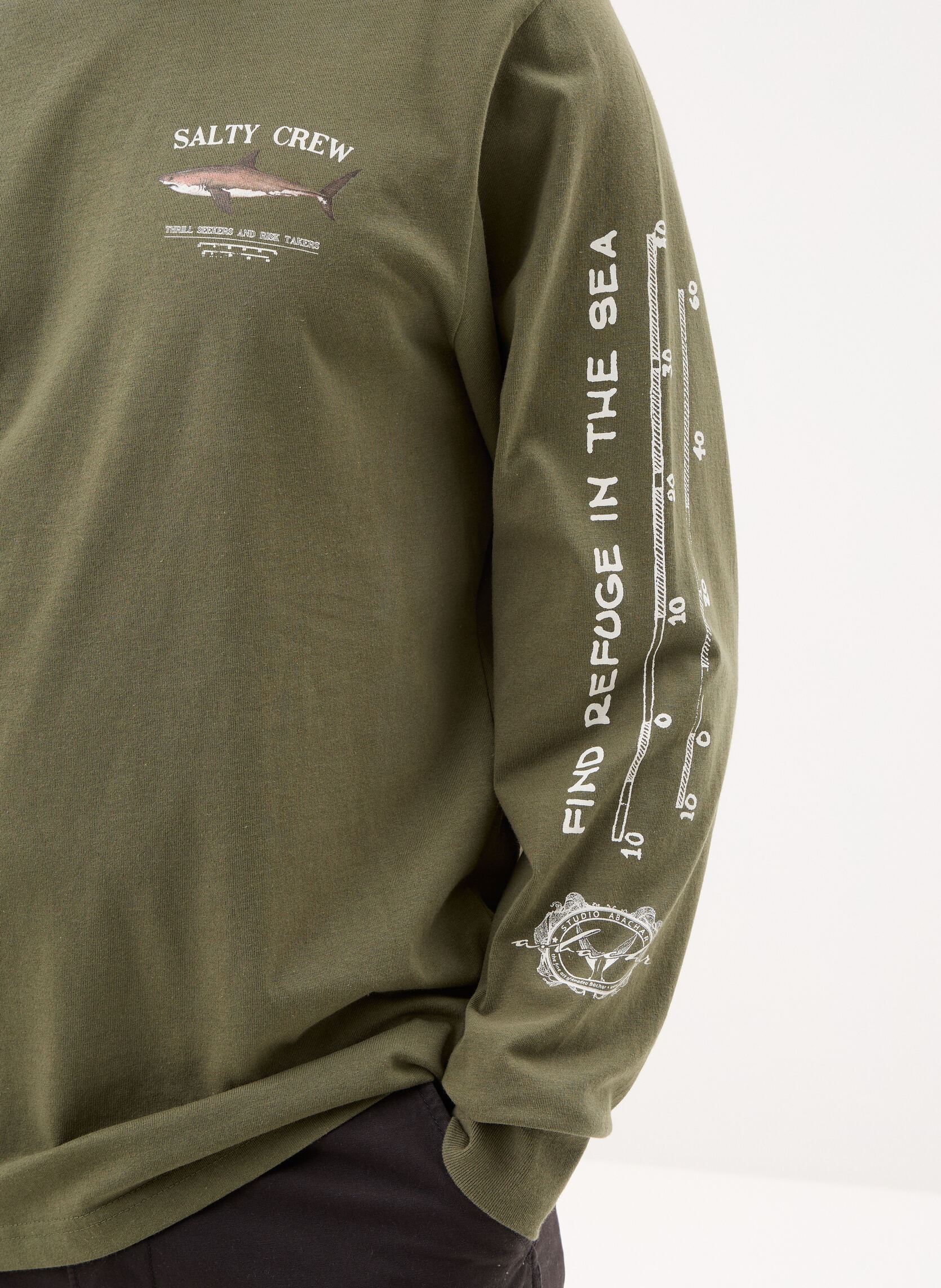 Magliette Bruce L/S Tee uomo verde Salty Crew Magliette Bruce L/S Tee uomo verde DUSTY OLIVE