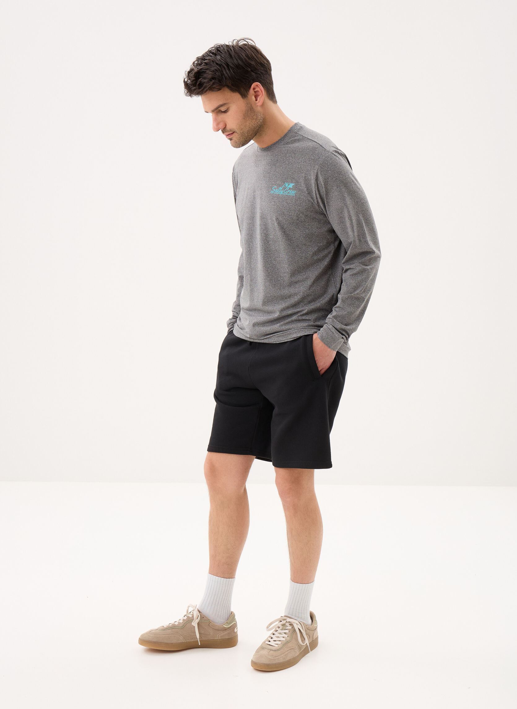 Langarm-T-Shirts Original Ls Sunshirt herren grau Salty Crew Langarm-T-Shirts Original Ls Sunshirt herren grau CHARCOAL HEATHER