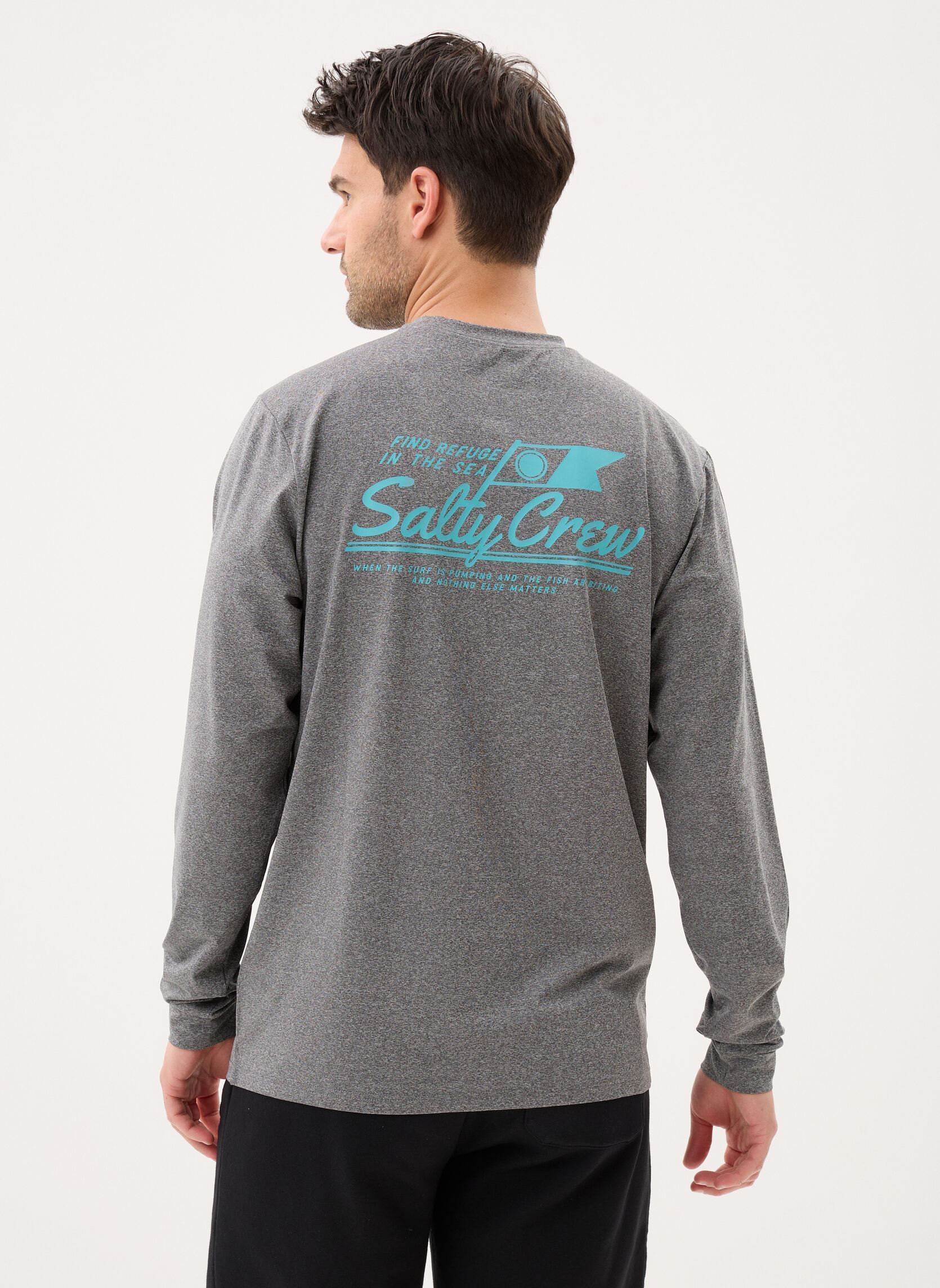 Langarm-T-Shirts Original Ls Sunshirt herren grau Salty Crew Langarm-T-Shirts Original Ls Sunshirt herren grau CHARCOAL HEATHER