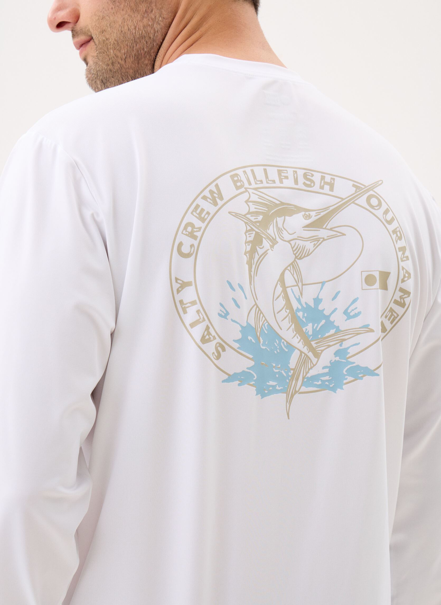 Langarm-T-Shirts Shootout Ls Sunshirt herren weiß Salty Crew Langarm-T-Shirts Shootout Ls Sunshirt herren weiß WHITE