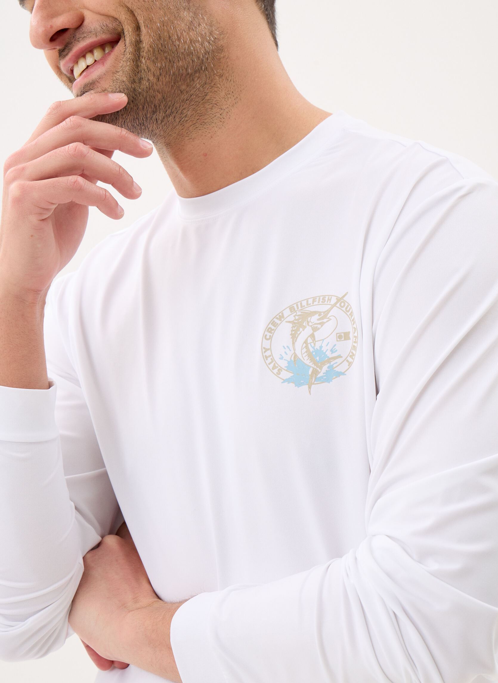 Langarm-T-Shirts Shootout Ls Sunshirt herren weiß Salty Crew Langarm-T-Shirts Shootout Ls Sunshirt herren weiß WHITE