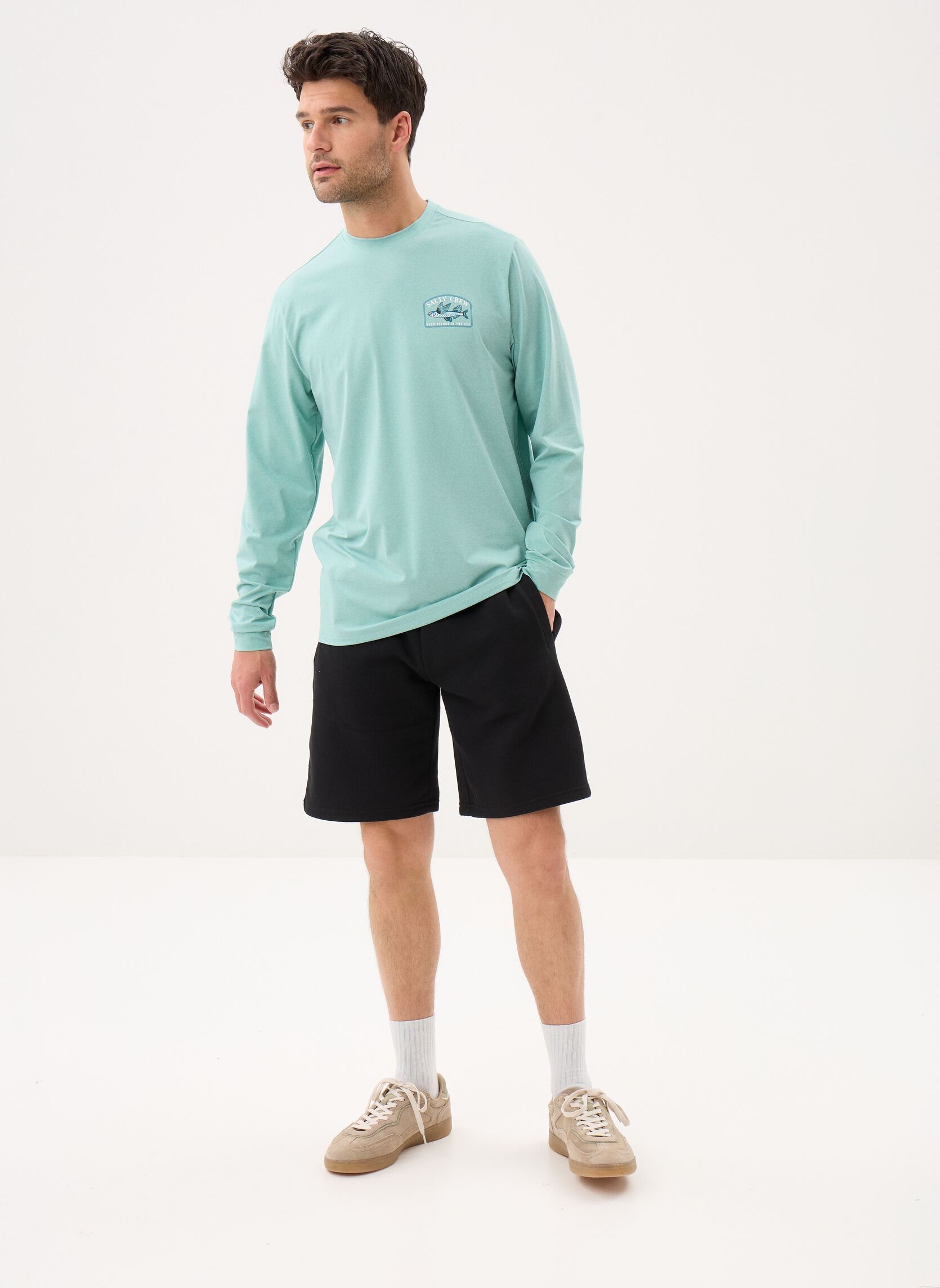 Tee-shirts manches longues Fly Home Ls Sunshirt homme vert Salty Crew Tee-shirts manches longues Fly Home Ls Sunshirt homme vert SEASIDE HEATHER