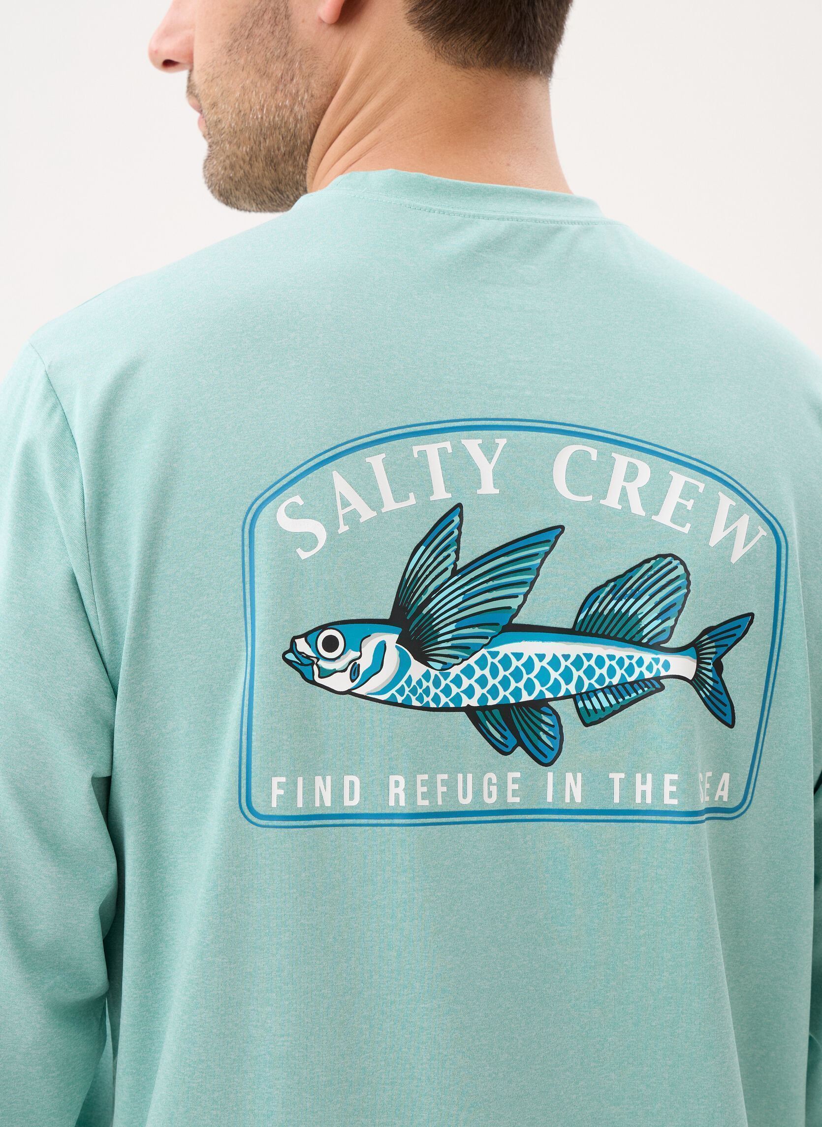 Tee-shirts manches longues Fly Home Ls Sunshirt homme vert Salty Crew Tee-shirts manches longues Fly Home Ls Sunshirt homme vert SEASIDE HEATHER