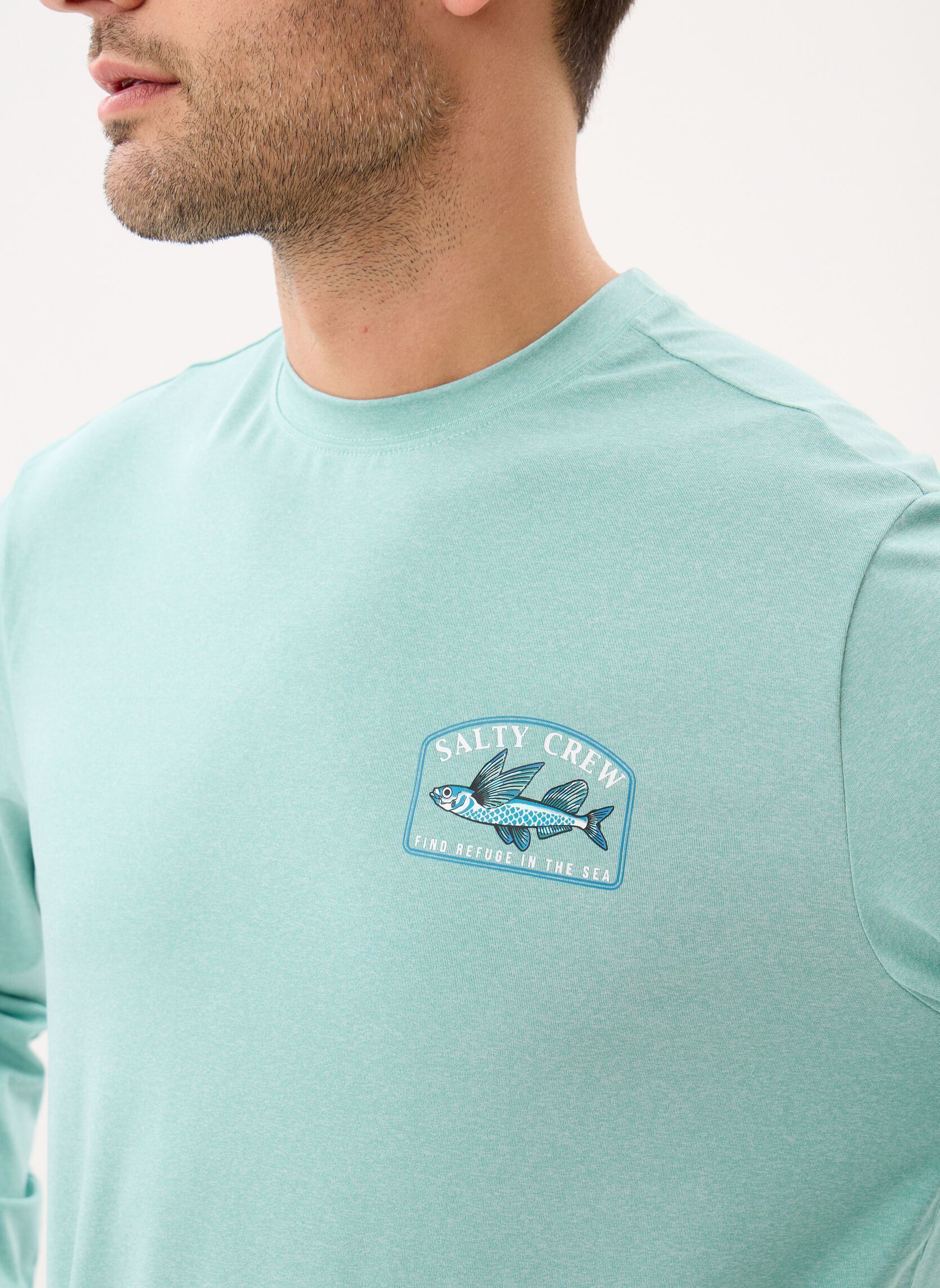 Tee-shirts manches longues Fly Home Ls Sunshirt homme vert Salty Crew Tee-shirts manches longues Fly Home Ls Sunshirt homme vert SEASIDE HEATHER