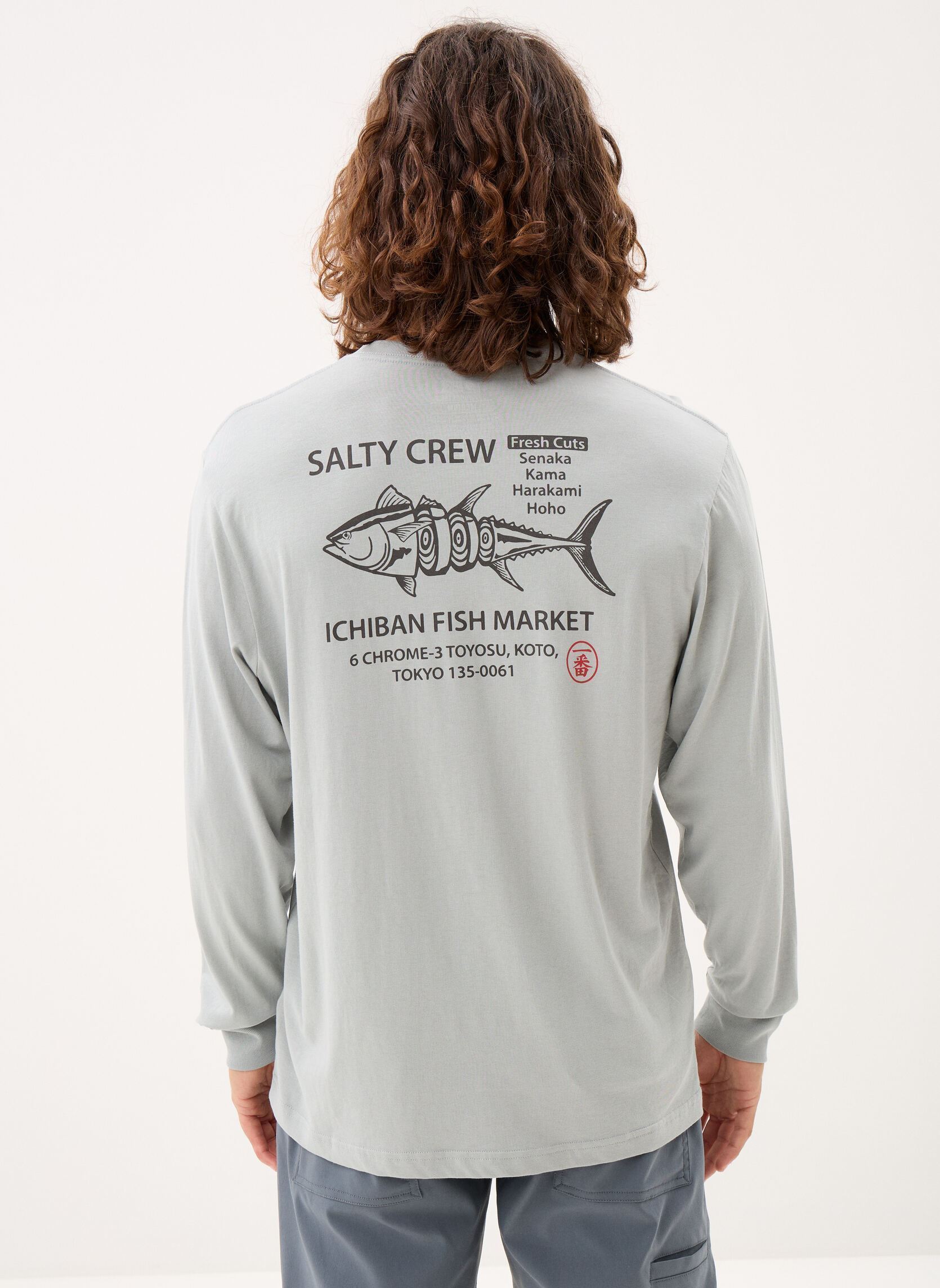 Tee-shirts Ichiban Ls Tee homme gris Salty Crew Tee-shirts Ichiban Ls Tee homme gris QUARRY