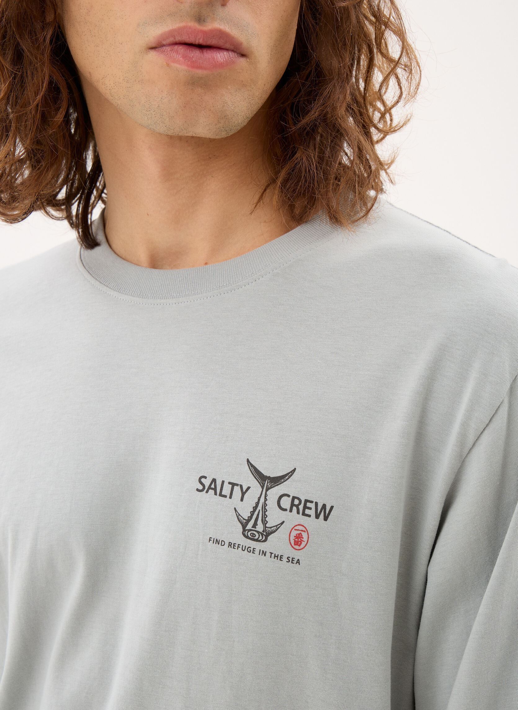 Tee-shirts Ichiban Ls Tee homme gris Salty Crew Tee-shirts Ichiban Ls Tee homme gris QUARRY