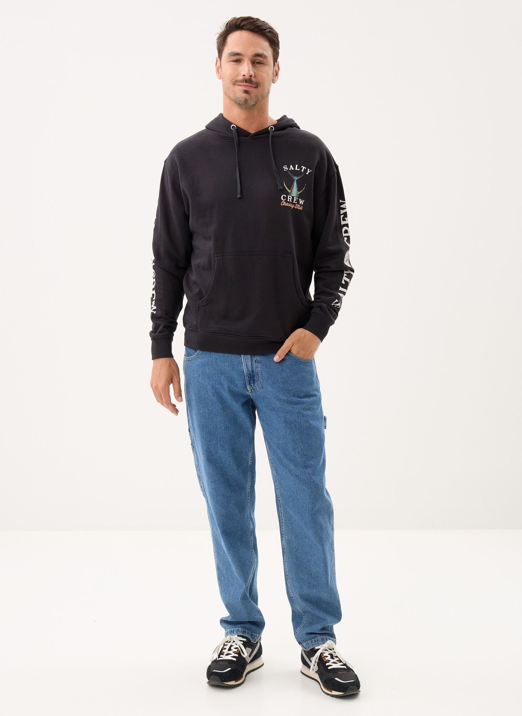 Sweats à capuche Tailed Fleece homme noir Salty Crew Sweats à capuche Tailed Fleece homme noir BLACK