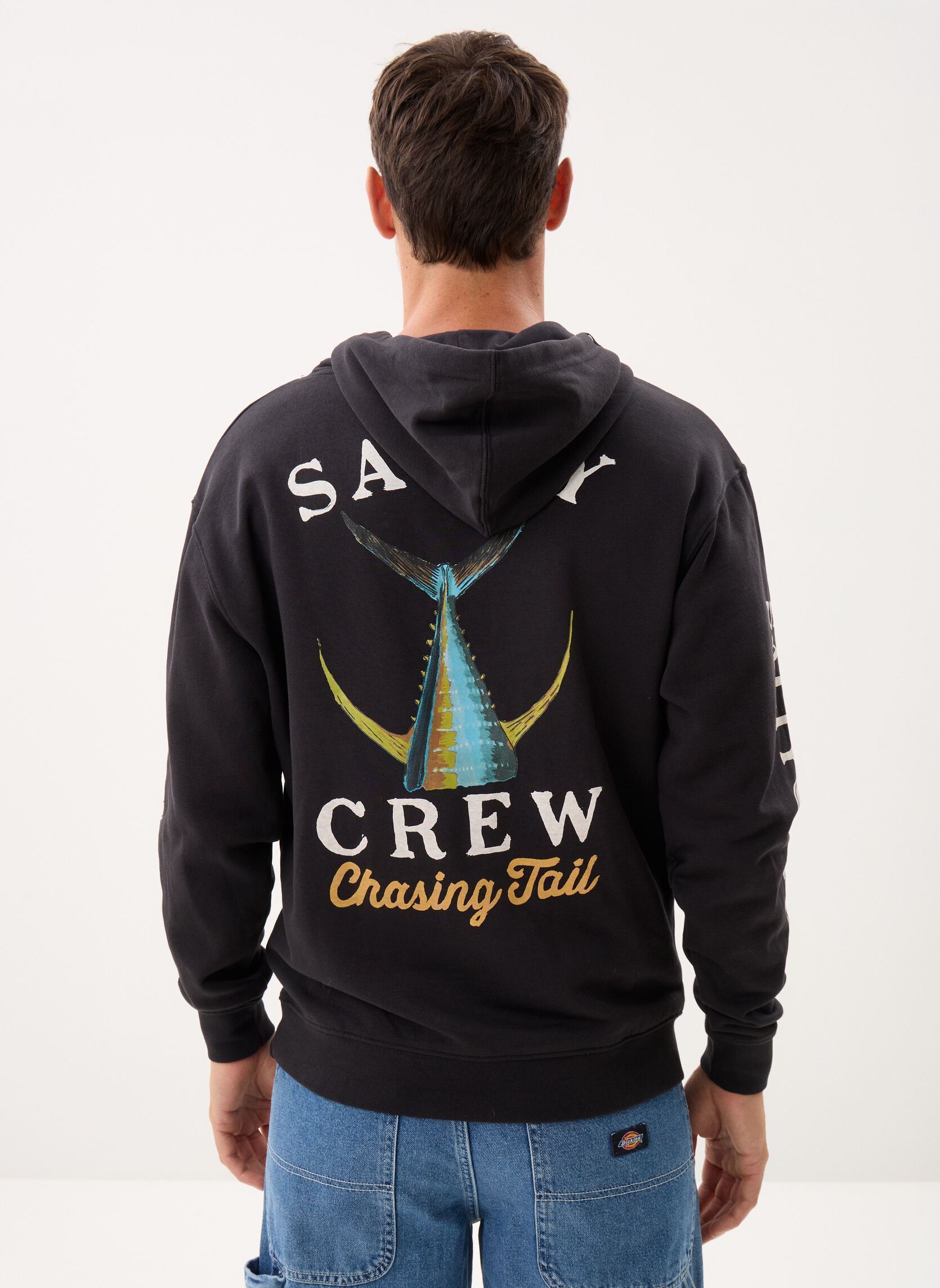 Sweats à capuche Tailed Fleece homme noir Salty Crew Sweats à capuche Tailed Fleece homme noir BLACK