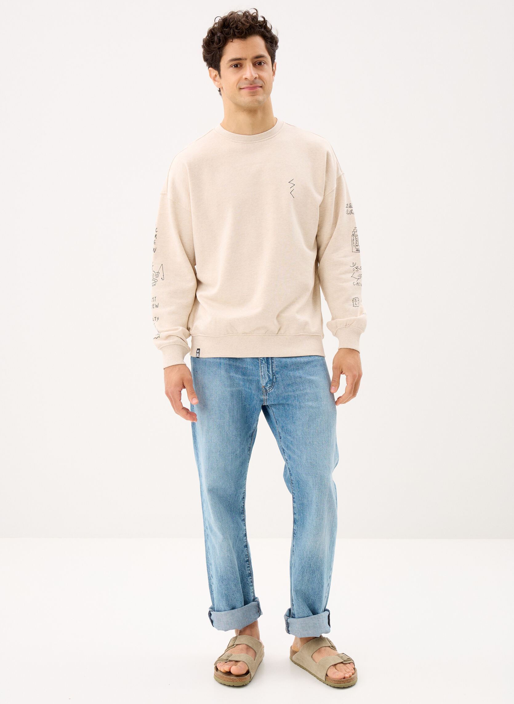 Sweats Reel Lb Crewneck homme beige Salty Crew Sweats Reel Lb Crewneck homme beige OATMEAL HEATHER