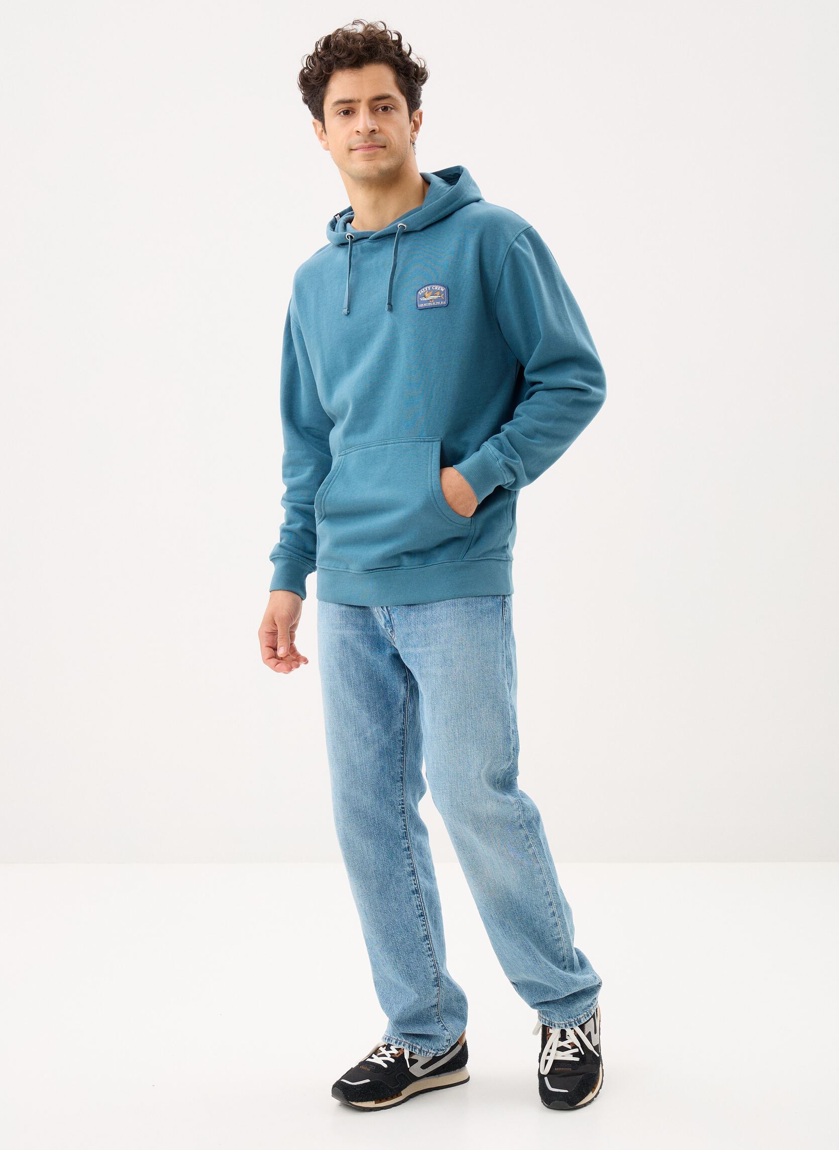 Kapuzenpullover Crafted Pigment Fleece herren blau Salty Crew Kapuzenpullover Crafted Pigment Fleece herren blau CAST BLUE