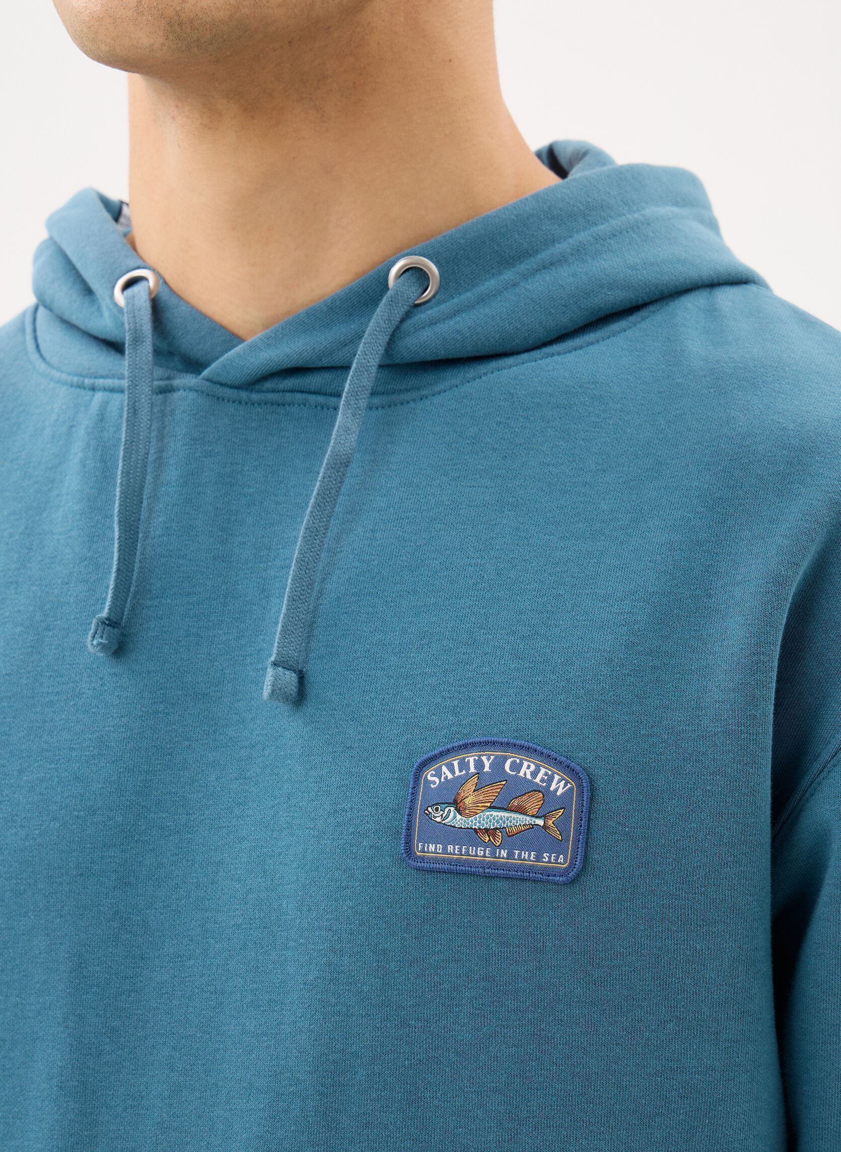 Kapuzenpullover Crafted Pigment Fleece herren blau Salty Crew Kapuzenpullover Crafted Pigment Fleece herren blau CAST BLUE