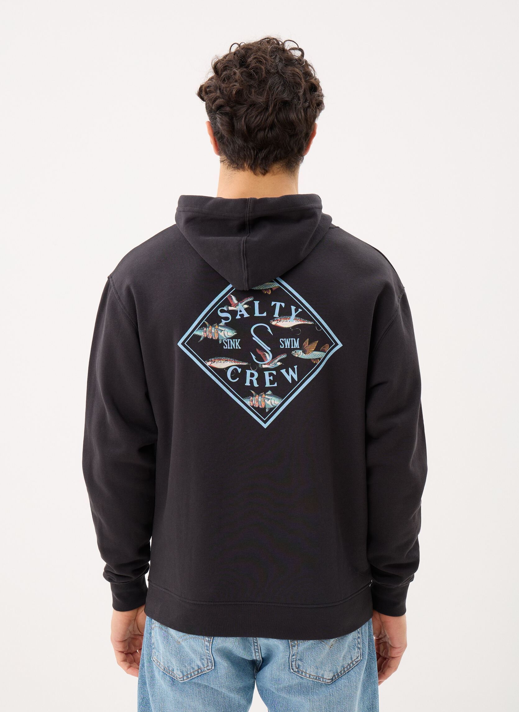 Kapuzenpullover Tippet Fill Fleece herren schwarz Salty Crew Kapuzenpullover Tippet Fill Fleece herren schwarz BLACK