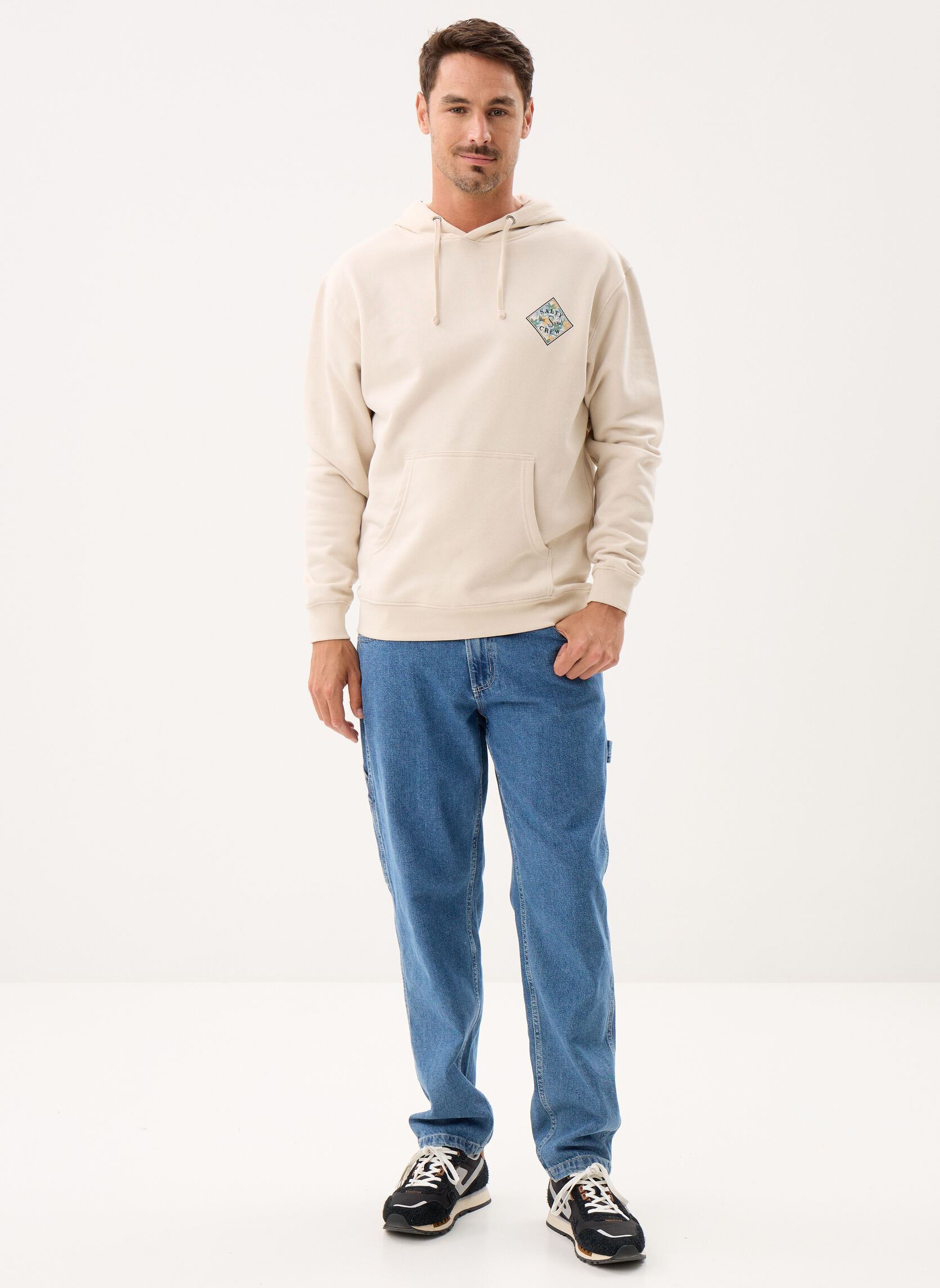 Kapuzenpullover Tippet Fill Fleece herren beige Salty Crew Kapuzenpullover Tippet Fill Fleece herren beige MOONBEAM