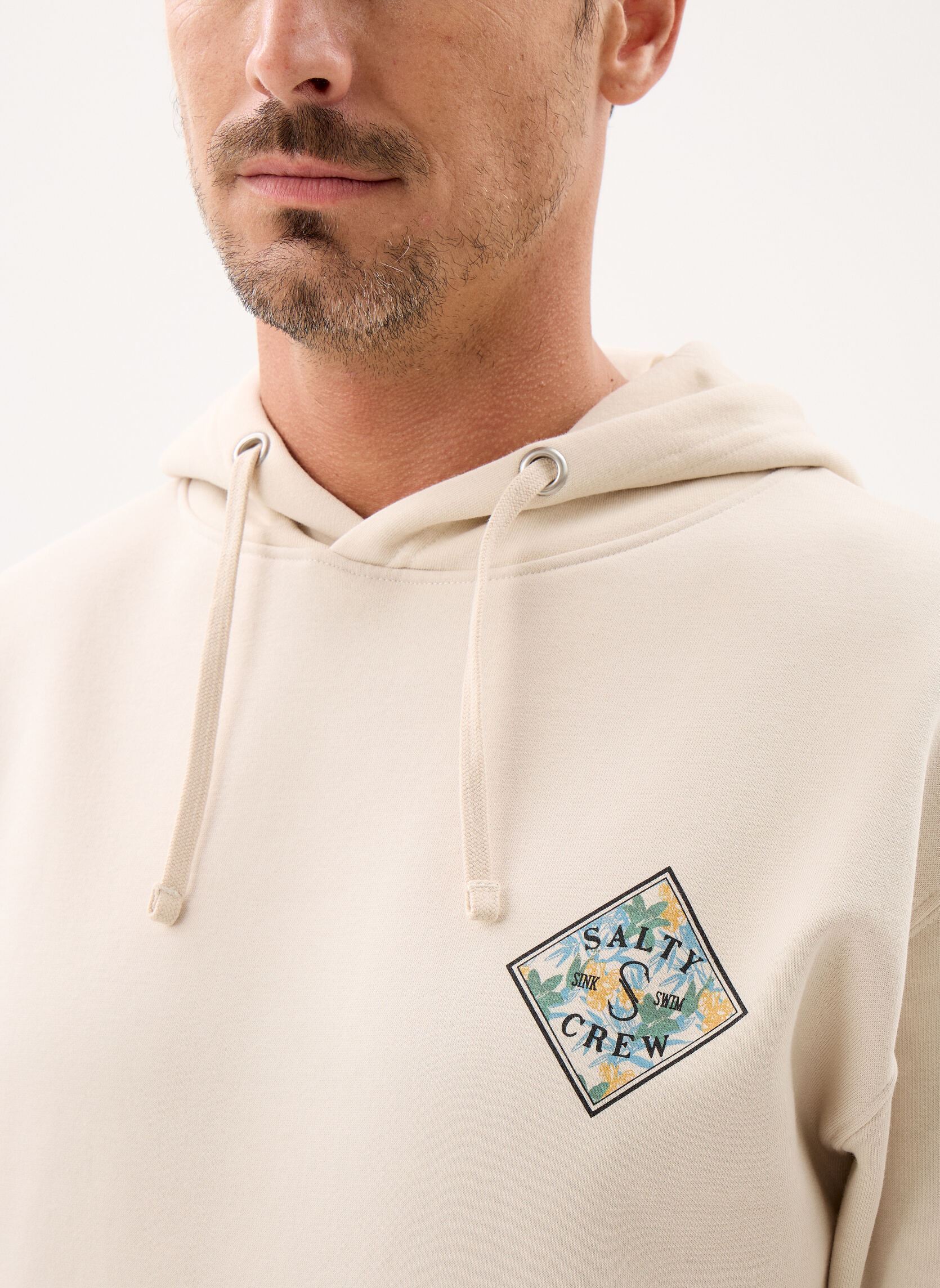 Kapuzenpullover Tippet Fill Fleece herren beige Salty Crew Kapuzenpullover Tippet Fill Fleece herren beige MOONBEAM