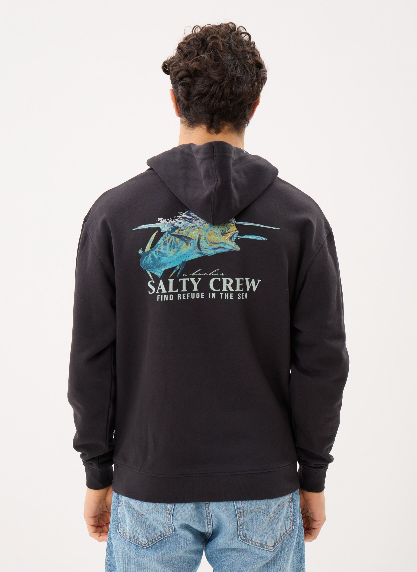 Sweats à capuche Mahi Surface Fleece homme noir Salty Crew Sweats à capuche Mahi Surface Fleece homme noir BLACK