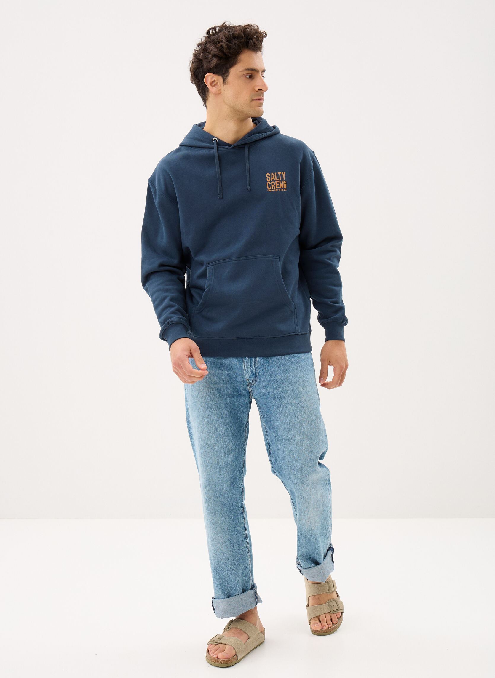 Sweats à capuche Tried And True Fleece homme bleu Salty Crew Sweats à capuche Tried And True Fleece homme bleu NAVY