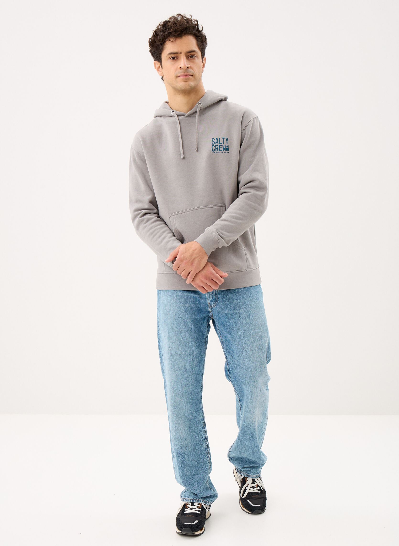 Sweats à capuche Tried And True Fleece homme gris Salty Crew Sweats à capuche Tried And True Fleece homme gris SHARK SKIN