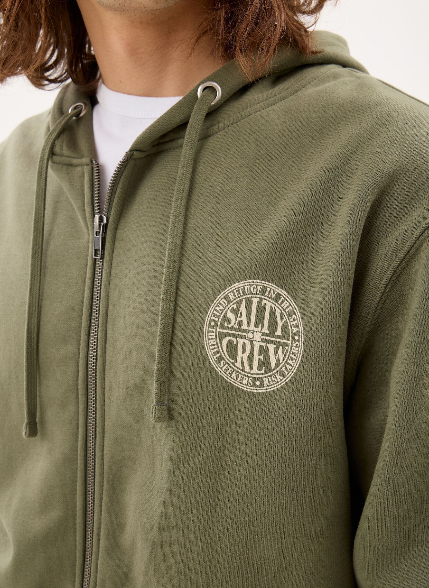 Sweats à capuche Global Zip Fleece homme vert Salty Crew Sweats à capuche Global Zip Fleece homme vert DUSTY OLIVE